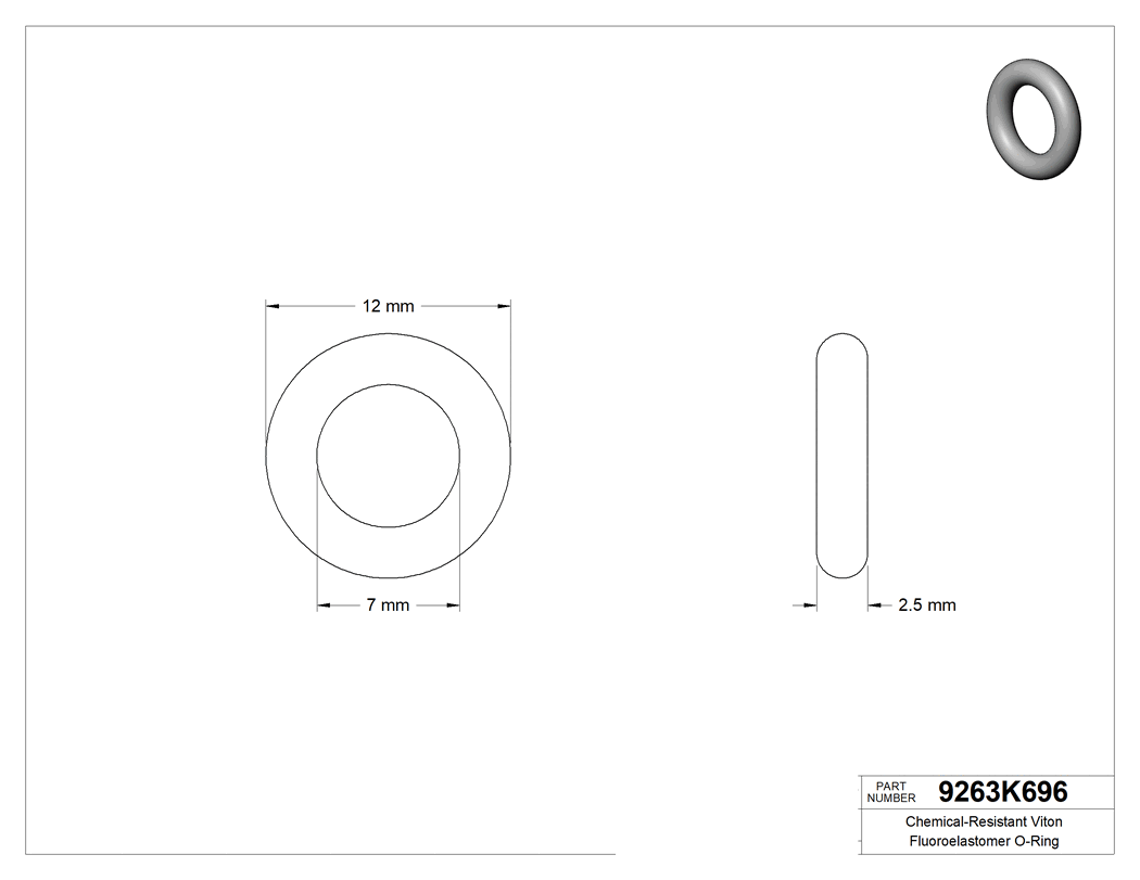 Technical drawing - 9263K696